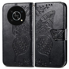 Coque Portefeuille Papillon Livre Cuir Etui Clapet pour Huawei Nova Y90 Noir