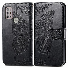 Coque Portefeuille Papillon Livre Cuir Etui Clapet pour Motorola Moto G10 Power Noir