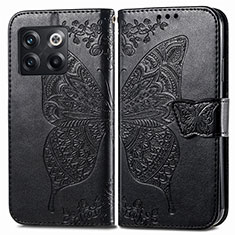 Coque Portefeuille Papillon Livre Cuir Etui Clapet pour OnePlus 10T 5G Noir