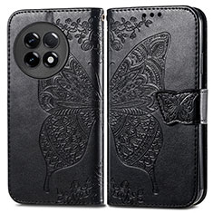 Coque Portefeuille Papillon Livre Cuir Etui Clapet pour OnePlus Ace 2 5G Noir