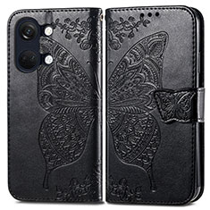 Coque Portefeuille Papillon Livre Cuir Etui Clapet pour OnePlus Ace 2V 5G Noir