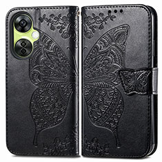 Coque Portefeuille Papillon Livre Cuir Etui Clapet pour Oppo K11x 5G Noir