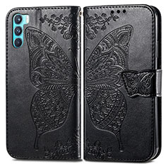 Coque Portefeuille Papillon Livre Cuir Etui Clapet pour Oppo K9 Pro 5G Noir