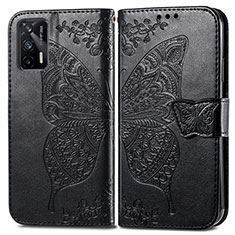 Coque Portefeuille Papillon Livre Cuir Etui Clapet pour Realme GT 5G Noir