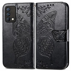 Coque Portefeuille Papillon Livre Cuir Etui Clapet pour Realme GT Master 5G Noir