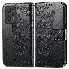 Coque Portefeuille Papillon Livre Cuir Etui Clapet pour Realme GT Neo 3T 5G Noir