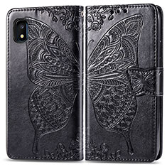 Coque Portefeuille Papillon Livre Cuir Etui Clapet pour Samsung Galaxy A10e Noir