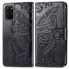 Coque Portefeuille Papillon Livre Cuir Etui Clapet pour Samsung Galaxy S20 Plus 5G Noir