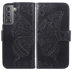 Coque Portefeuille Papillon Livre Cuir Etui Clapet pour Samsung Galaxy S23 Plus 5G Noir