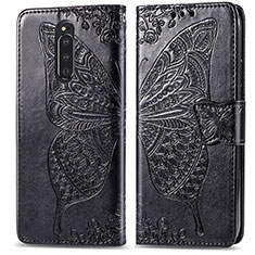 Coque Portefeuille Papillon Livre Cuir Etui Clapet pour Sony Xperia 1 Noir