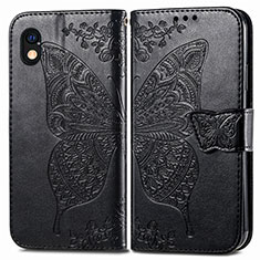 Coque Portefeuille Papillon Livre Cuir Etui Clapet pour Sony Xperia Ace III Noir