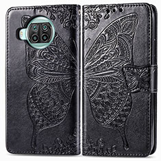 Coque Portefeuille Papillon Livre Cuir Etui Clapet pour Xiaomi Mi 10i 5G Noir