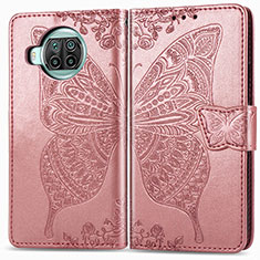 Coque Portefeuille Papillon Livre Cuir Etui Clapet pour Xiaomi Mi 10T Lite 5G Rose