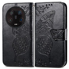 Coque Portefeuille Papillon Livre Cuir Etui Clapet pour Xiaomi Mi 13 Ultra 5G Noir