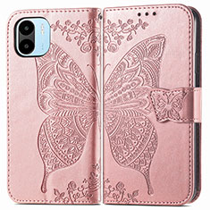 Coque Portefeuille Papillon Livre Cuir Etui Clapet pour Xiaomi Redmi A1 Rose