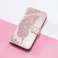 Coque Portefeuille Papillon Livre Cuir Etui Clapet S01D pour Huawei Honor 50 Pro 5G Or Rose