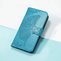 Coque Portefeuille Papillon Livre Cuir Etui Clapet S01D pour Huawei Honor Magic3 5G Bleu