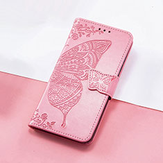 Coque Portefeuille Papillon Livre Cuir Etui Clapet S01D pour Huawei Honor Magic3 Pro 5G Rose Rouge