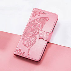 Coque Portefeuille Papillon Livre Cuir Etui Clapet S01D pour Huawei Nova 10 Pro Rose Rouge