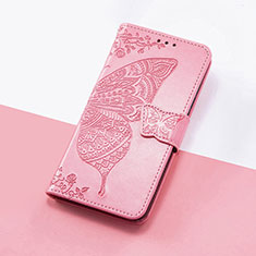 Coque Portefeuille Papillon Livre Cuir Etui Clapet S01D pour Huawei Nova 9 Pro Rose Rouge