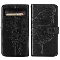 Coque Portefeuille Papillon Livre Cuir Etui Clapet Y01B pour Google Pixel 8 5G Noir