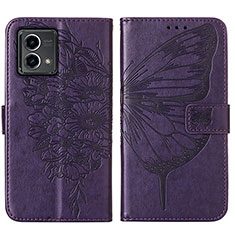 Coque Portefeuille Papillon Livre Cuir Etui Clapet Y01B pour Motorola Moto G Stylus (2023) 4G Violet