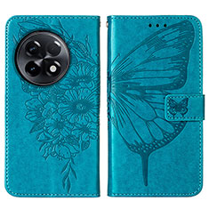 Coque Portefeuille Papillon Livre Cuir Etui Clapet Y01B pour OnePlus Ace 2 Pro 5G Bleu