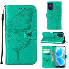 Coque Portefeuille Papillon Livre Cuir Etui Clapet Y01B pour OnePlus Nord CE 2 5G Vert