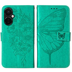 Coque Portefeuille Papillon Livre Cuir Etui Clapet Y01B pour OnePlus Nord CE 3 5G Vert