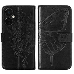 Coque Portefeuille Papillon Livre Cuir Etui Clapet Y01B pour OnePlus Nord CE 3 Lite 5G Noir