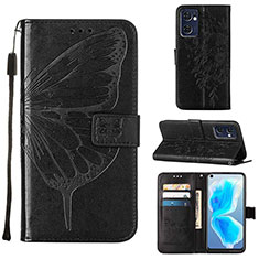 Coque Portefeuille Papillon Livre Cuir Etui Clapet Y01B pour Oppo Find X5 Lite 5G Noir