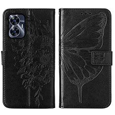 Coque Portefeuille Papillon Livre Cuir Etui Clapet Y01B pour Realme C55 Noir