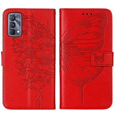 Coque Portefeuille Papillon Livre Cuir Etui Clapet Y01B pour Realme GT Master 5G Rouge