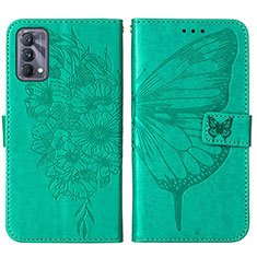 Coque Portefeuille Papillon Livre Cuir Etui Clapet Y01B pour Realme GT Master 5G Vert