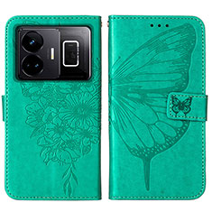 Coque Portefeuille Papillon Livre Cuir Etui Clapet Y01B pour Realme GT Neo5 240W 5G Vert