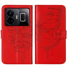 Coque Portefeuille Papillon Livre Cuir Etui Clapet Y01B pour Realme GT Neo6 5G Rouge