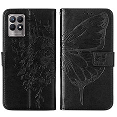 Coque Portefeuille Papillon Livre Cuir Etui Clapet Y01B pour Realme Narzo 50 4G Noir