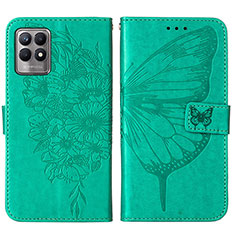 Coque Portefeuille Papillon Livre Cuir Etui Clapet Y01B pour Realme Narzo 50 4G Vert