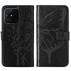 Coque Portefeuille Papillon Livre Cuir Etui Clapet Y01B pour Realme Narzo 50A Noir