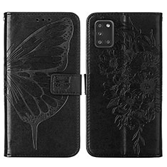 Coque Portefeuille Papillon Livre Cuir Etui Clapet Y01B pour Samsung Galaxy A21s Noir