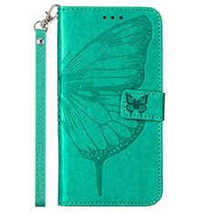 Coque Portefeuille Papillon Livre Cuir Etui Clapet Y01B pour Samsung Galaxy A23 4G Vert