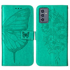 Coque Portefeuille Papillon Livre Cuir Etui Clapet Y01B pour Samsung Galaxy A24 4G Vert