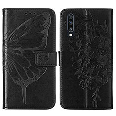 Coque Portefeuille Papillon Livre Cuir Etui Clapet Y01B pour Samsung Galaxy A30S Noir