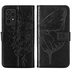 Coque Portefeuille Papillon Livre Cuir Etui Clapet Y01B pour Samsung Galaxy A33 5G Noir