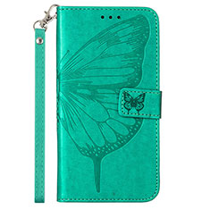 Coque Portefeuille Papillon Livre Cuir Etui Clapet Y01B pour Samsung Galaxy M53 5G Vert