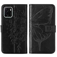 Coque Portefeuille Papillon Livre Cuir Etui Clapet Y01B pour Vivo iQOO U5x Noir