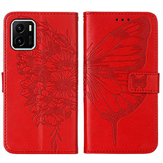 Coque Portefeuille Papillon Livre Cuir Etui Clapet Y01B pour Vivo iQOO U5x Rouge