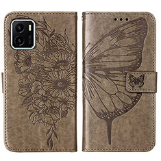 Coque Portefeuille Papillon Livre Cuir Etui Clapet Y01B pour Vivo Y01 Gris