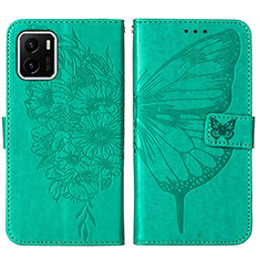 Coque Portefeuille Papillon Livre Cuir Etui Clapet Y01B pour Vivo Y01 Vert