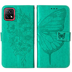 Coque Portefeuille Papillon Livre Cuir Etui Clapet Y01B pour Vivo Y54s 5G Vert